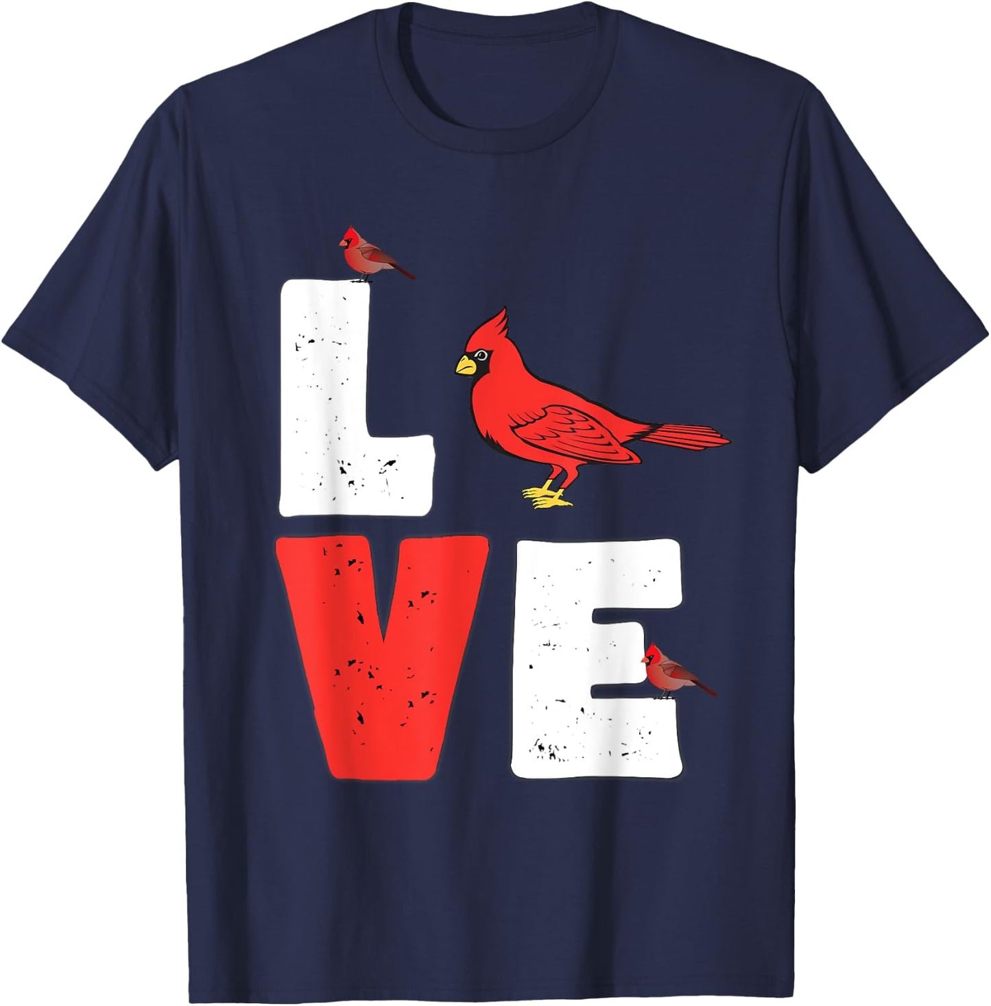 Love Cardinal women Shirt Cardinal Lover men, kids and girls T-Shirt - T-Shirt | Navy
