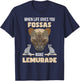 Fossa Hunting Lemurs | Carnivore Fossa Graphic | Madagascar T-Shirt - T-Shirt | Navy