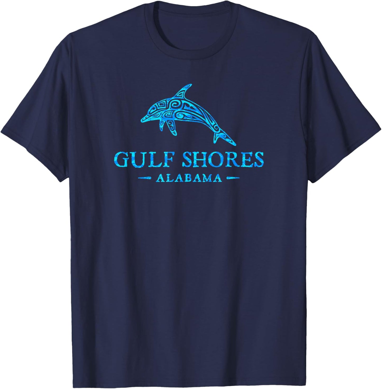 Gulf Shores Alabama Retro Dolphin Boys Girls Toddler T-Shirt - T-Shirt | Navy