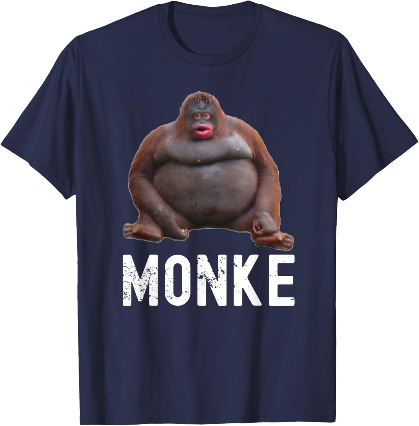 Uh Oh Stinky Monke Apparel Monkey Meme T-Shirt - T-Shirt | Navy