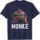 Uh Oh Stinky Monke Apparel Monkey Meme T-Shirt - T-Shirt | Navy