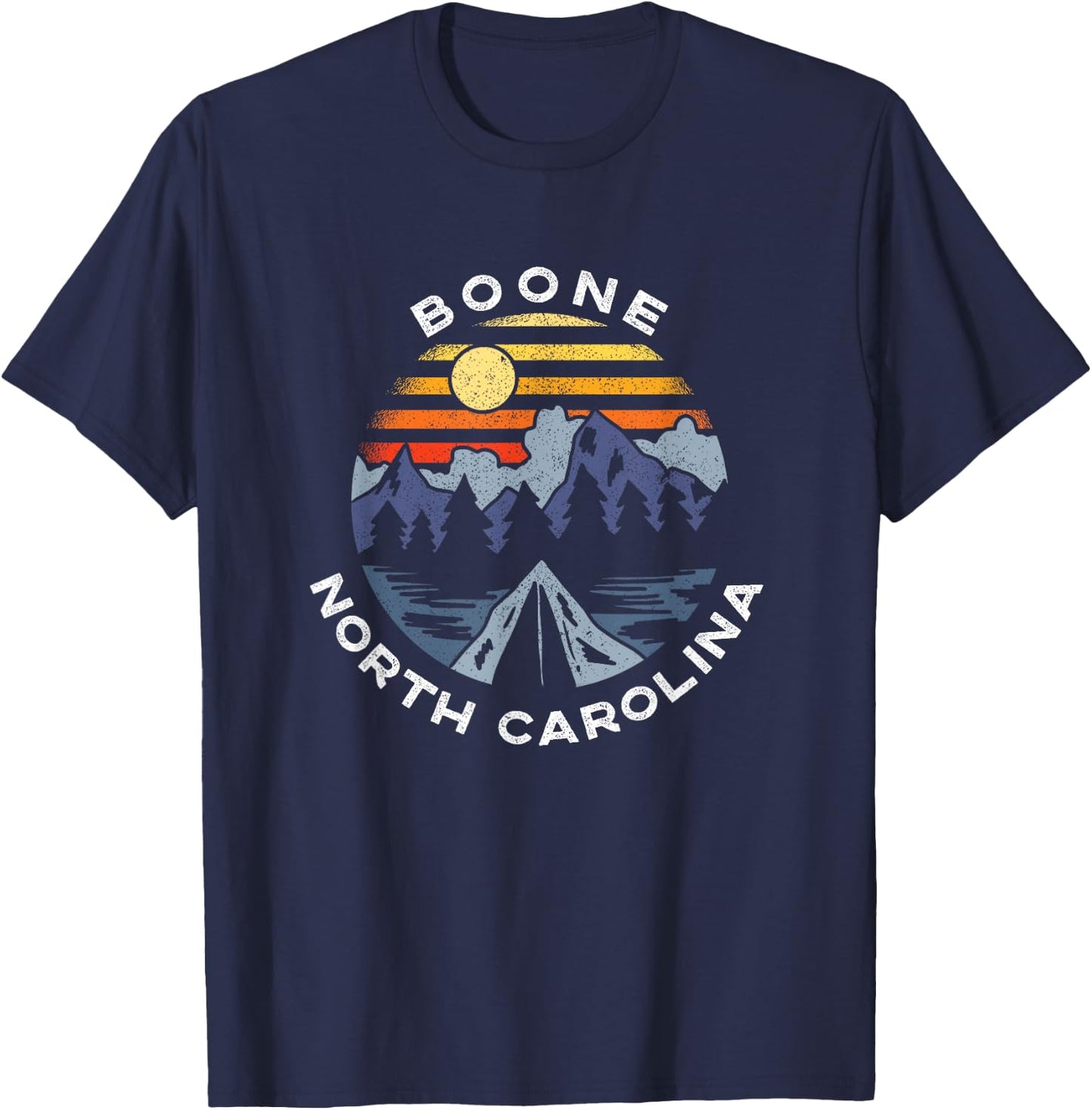Boone North Carolina Mountains Vacation Souvenir T-Shirt - T-Shirt | Navy