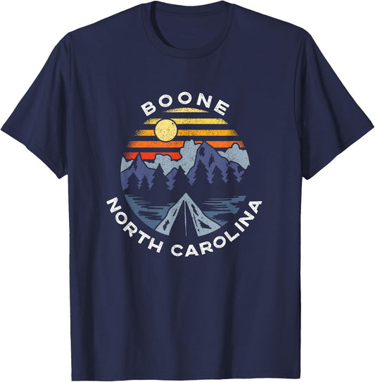 Boone North Carolina Mountains Vacation Souvenir T-Shirt - T-Shirt | Navy