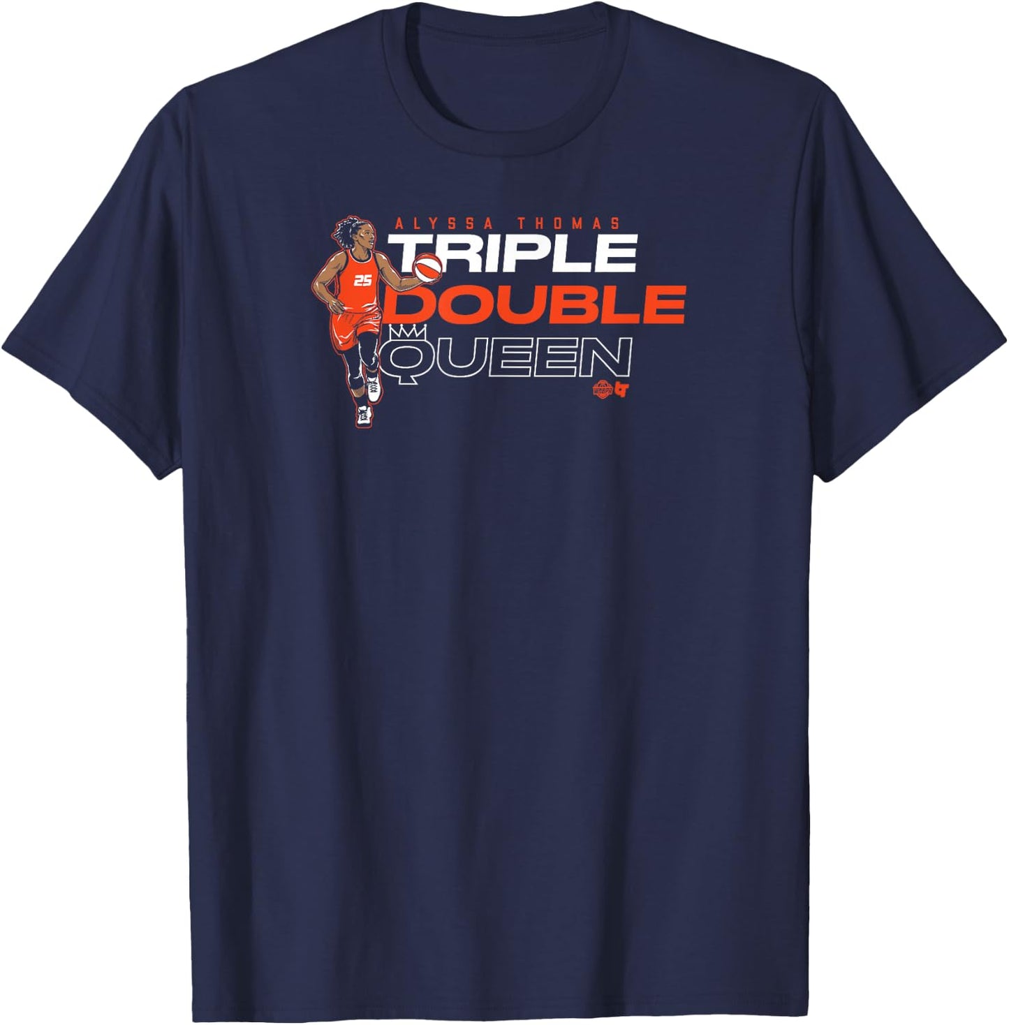 Alyssa Thomas - Triple Double Queen - Connecticut Basketball T-Shirt - T-Shirt | Navy