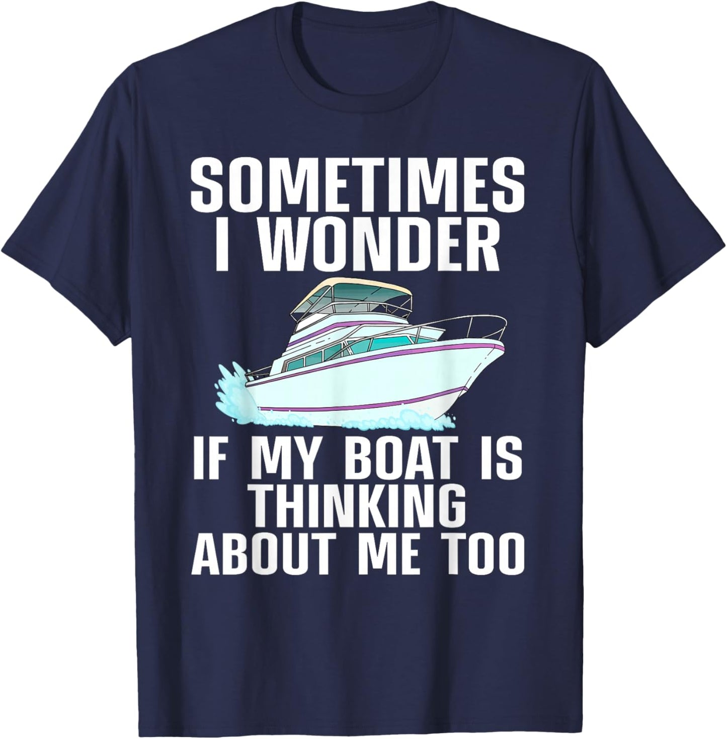Funny Boat Art Women Boating Watercraft Boat Owner T-Shirt - T-Shirt | Navy