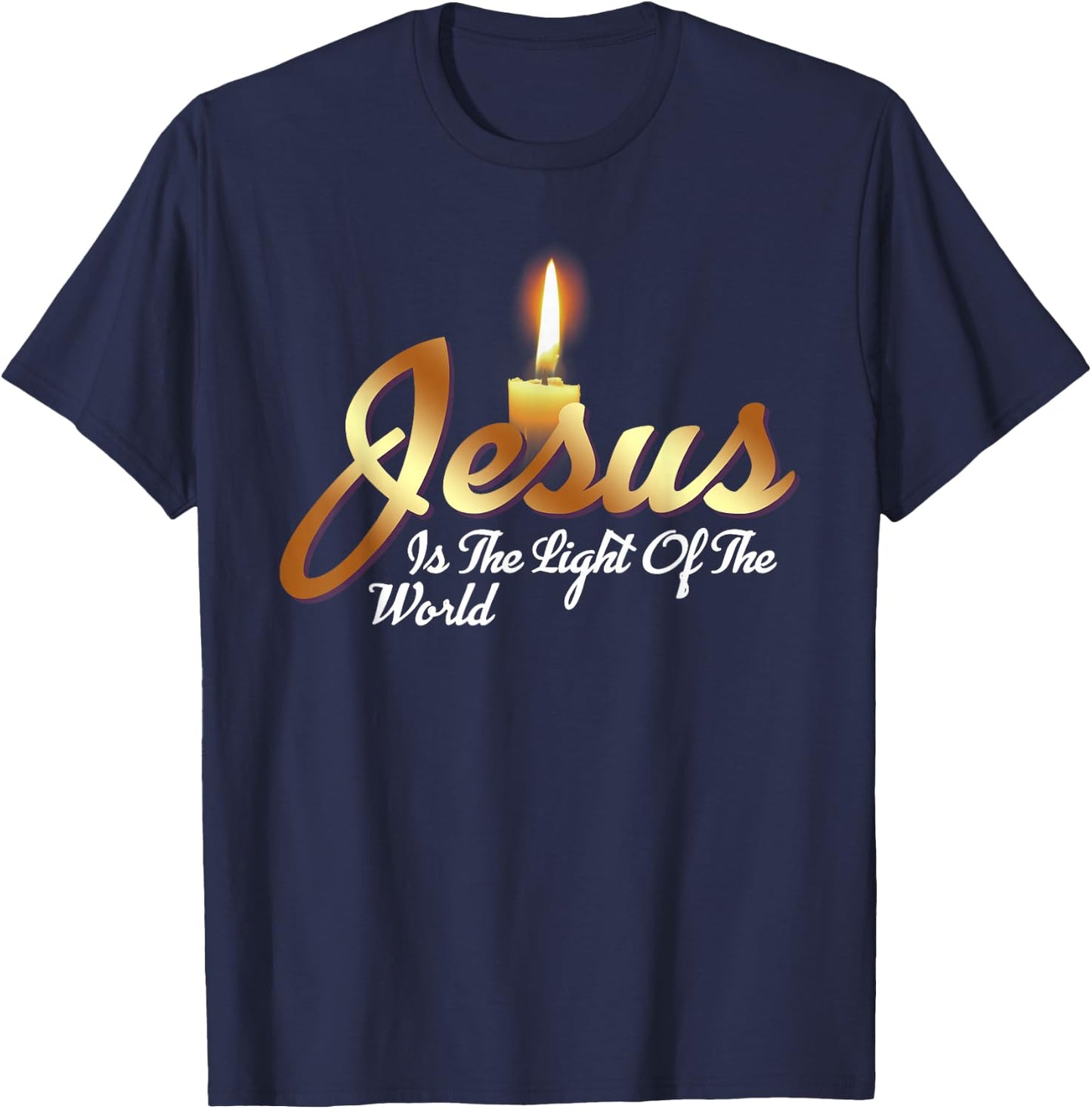 Jesus Is The Light Of The World Christian T-Shirt - T-Shirt | Navy