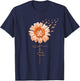 Multiple Sclerosis Faith MS Awareness Sunflower Ribbon Girl T-Shirt - T-Shirt | Navy