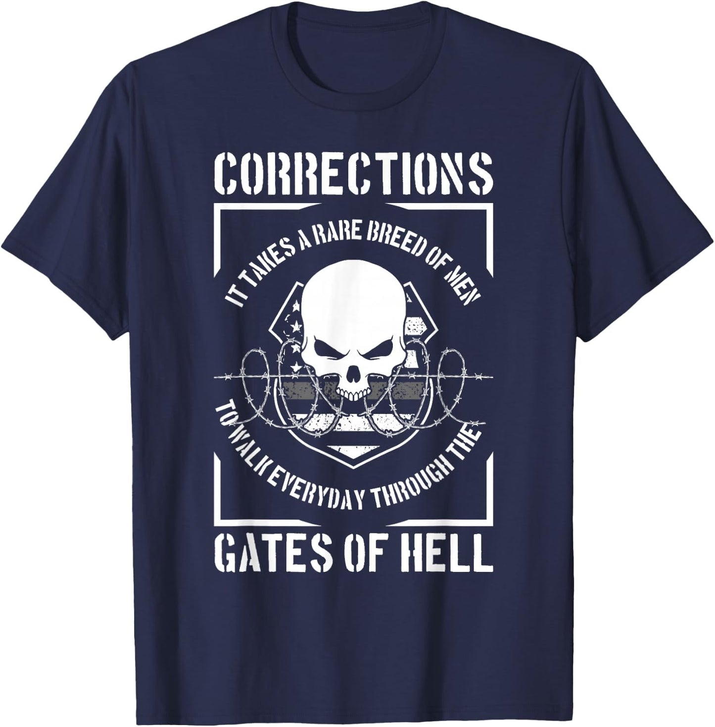 Correctional Officer Proud Corrections Officer T-Shirt - T-Shirt | Navy