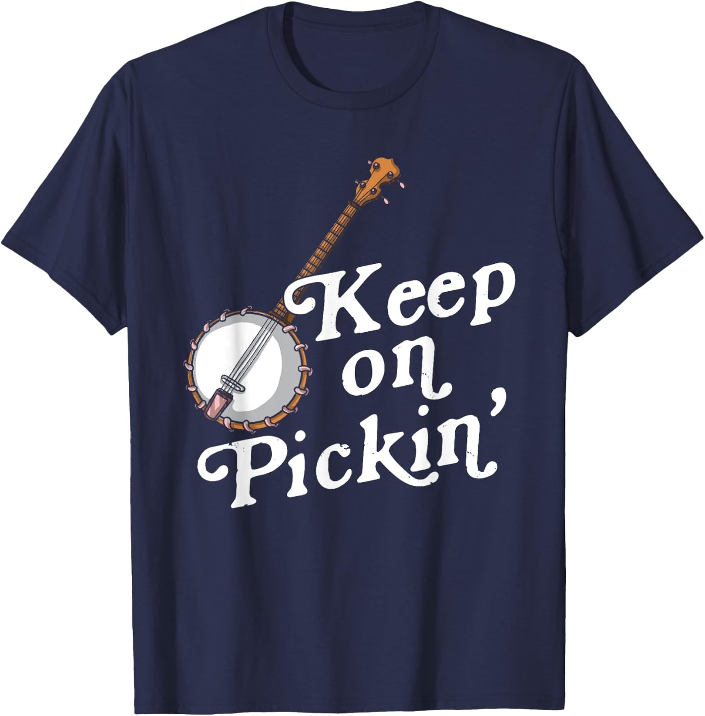 Banjo Bluebird Tennesse Mandolin Bluegrass T-Shirt - T-Shirt | Navy