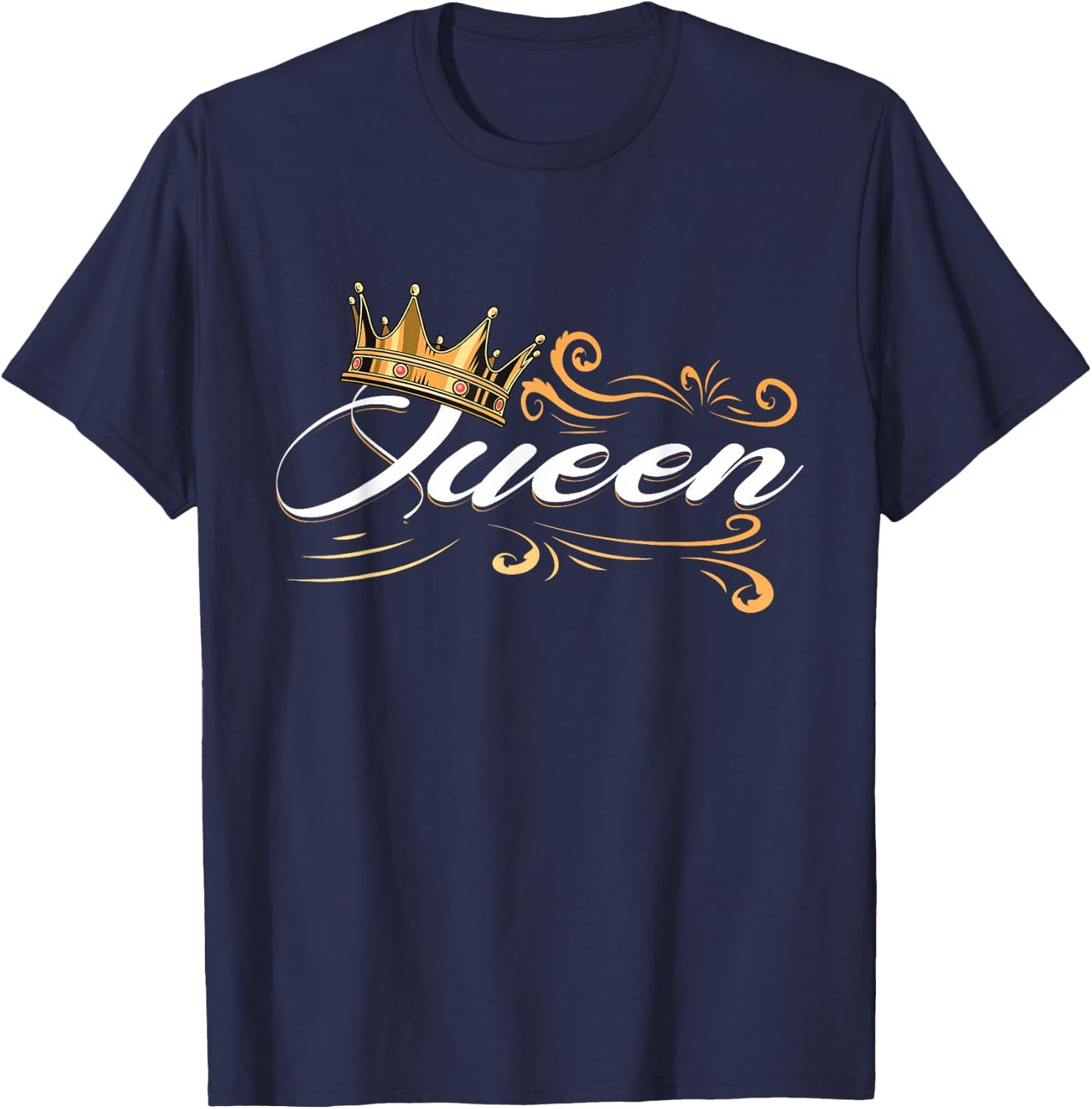 Awesome Queen Crown Crown me Font Queen T-Shirt - T-Shirt | Navy