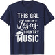 This Gal Runs On Jesus And Country Music Lover Western Women T-Shirt - T-Shirt | Navy