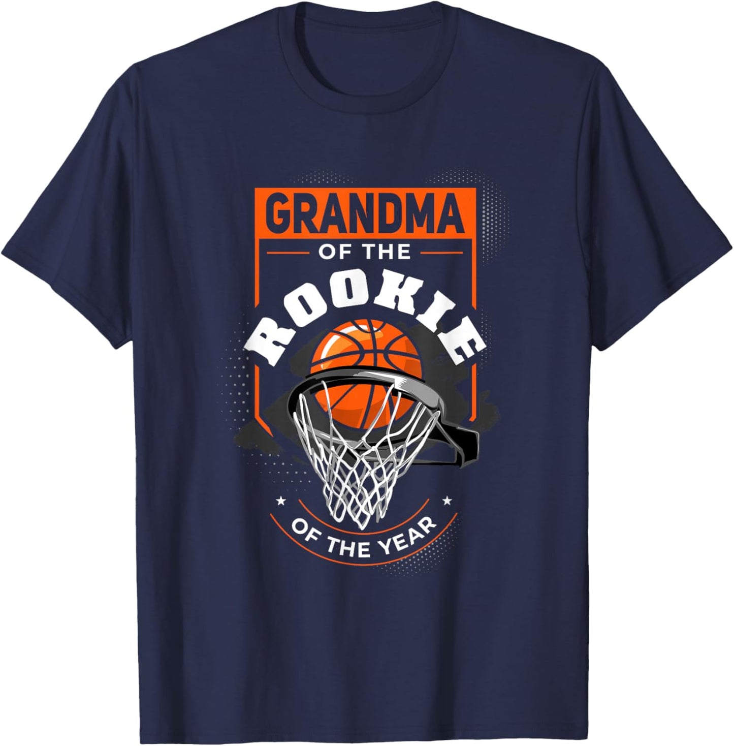 Rookie of the Year Basketball Grandma of the Rookie T-Shirt - T-Shirt | Navy