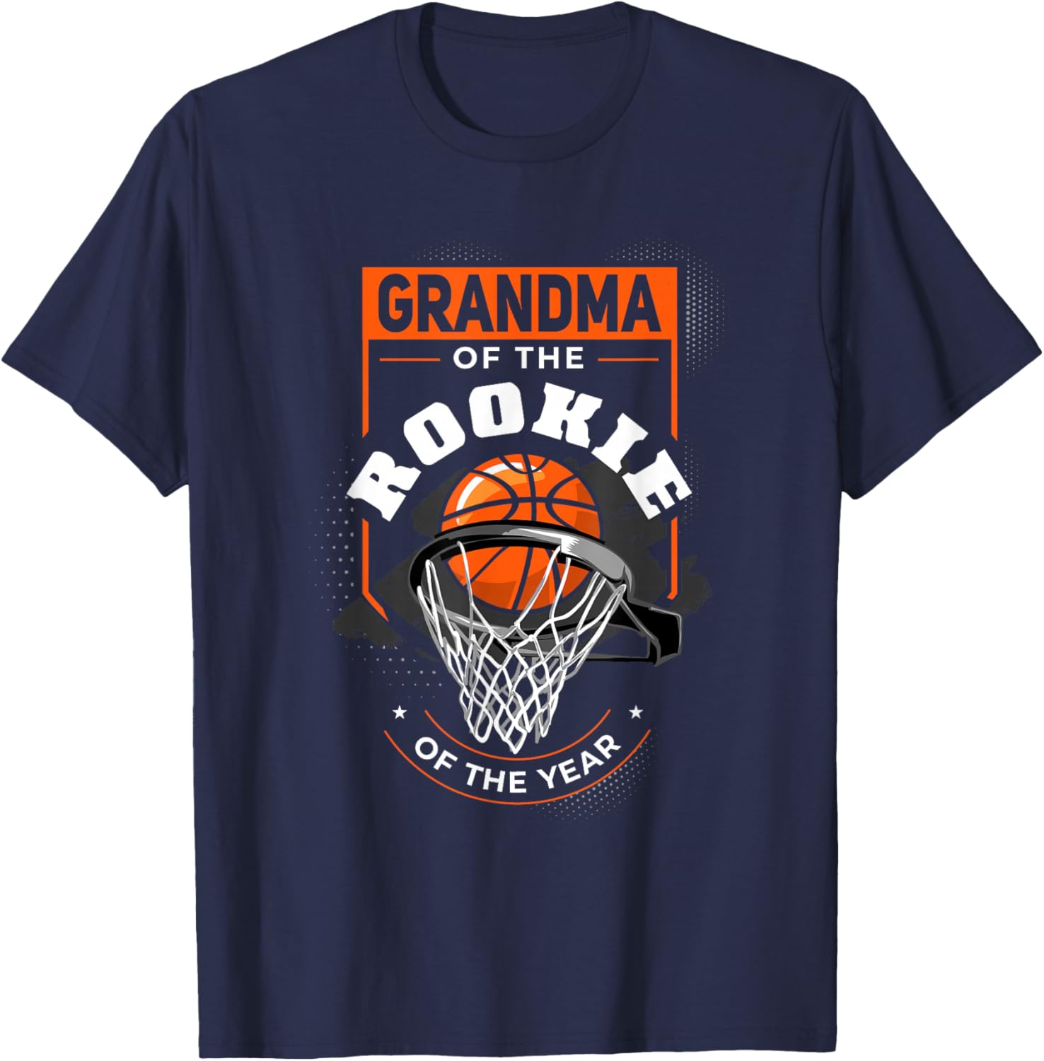 Rookie of the Year Basketball Grandma of the Rookie T-Shirt - T-Shirt | Navy