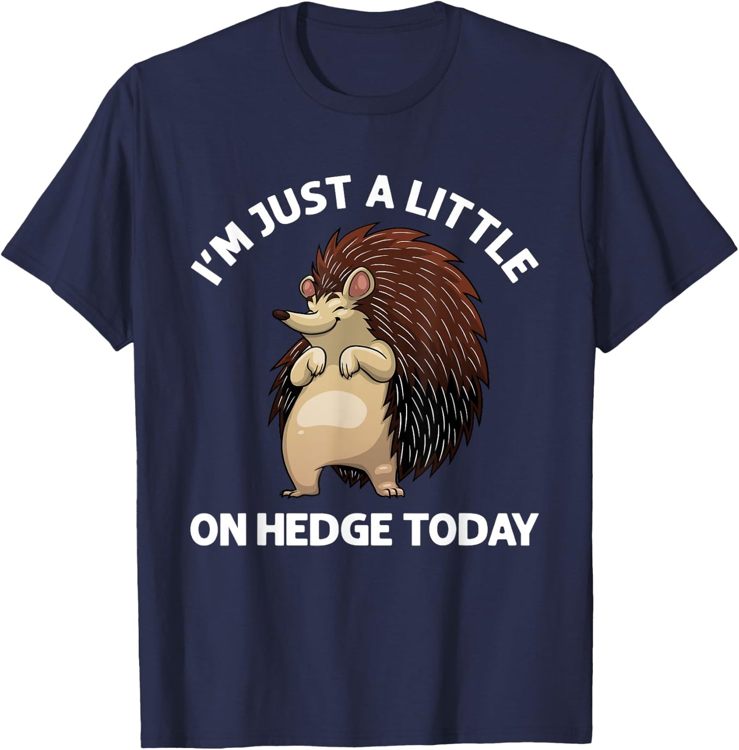 Funny Hedgehog Design Women Hedgehog Lover Porcupine T-Shirt - T-Shirt | Navy