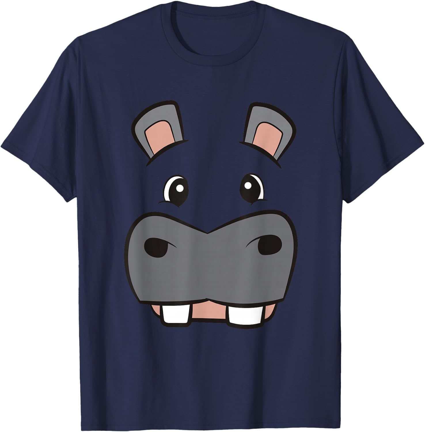 Lazy Animal Halloween Costumes Funny Hippo Costume Lazy Halloween Costume Hippopotamus T-Shirt - T-Shirt | Navy
