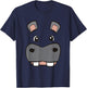 Lazy Animal Halloween Costumes Funny Hippo Costume Lazy Halloween Costume Hippopotamus T-Shirt - T-Shirt | Navy