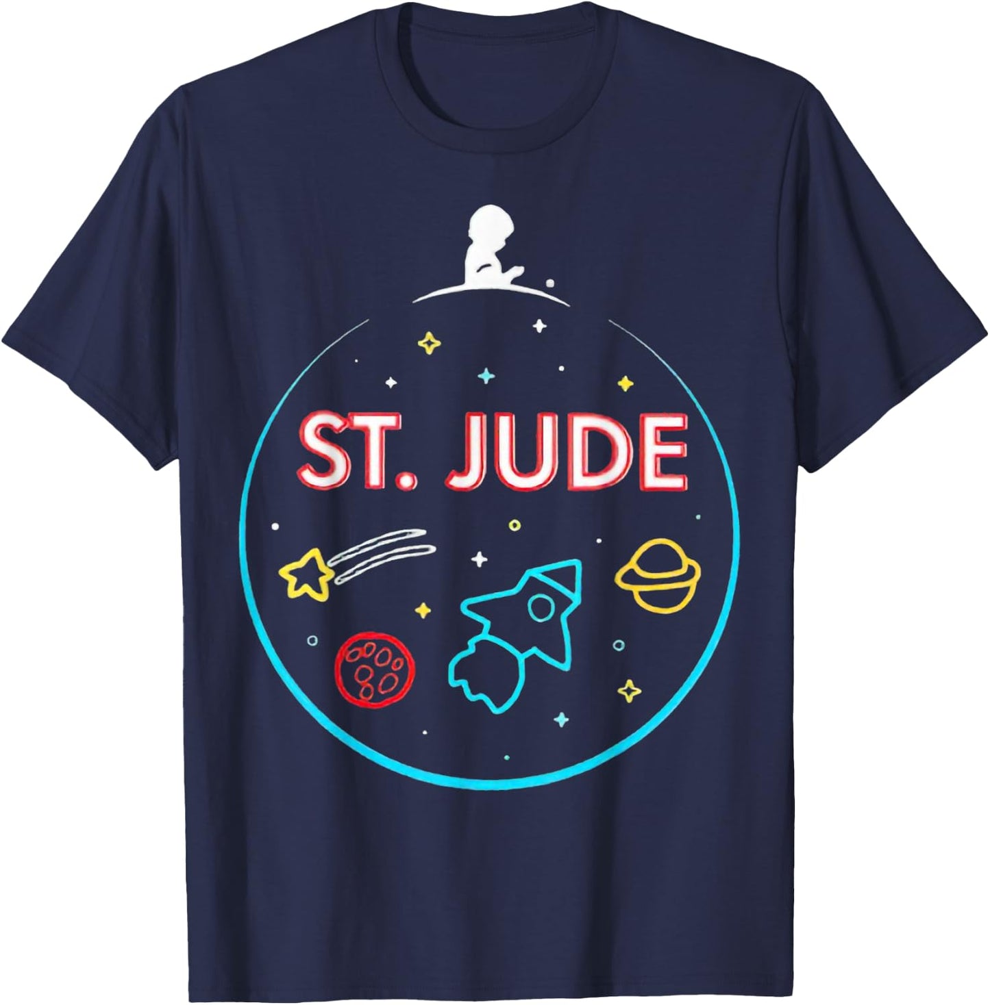 St. Jude Patient Ty Rocket New T-Shirt - T-Shirt | Navy