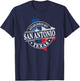 San Antonio Texas Black Heart Women's -Adults Small Short Sleeve Classic Fit Cotton T-Shirt - T-Shirt | Navy