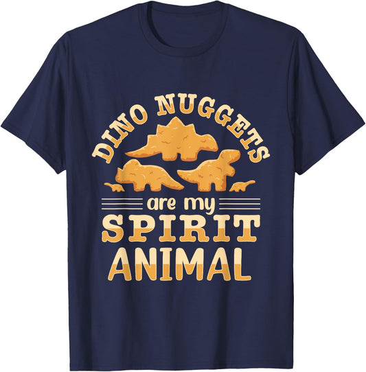 Dino Nuggets Are My Spirit Animal T-Shirt - T-Shirt | Navy