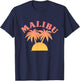 Malibu Sunset - California - Aesthetic Design - Classic T-Shirt - T-Shirt | Navy