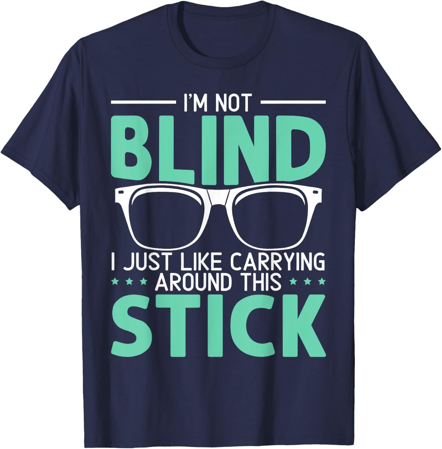 Visually Impaired Braille Visual Blind Awareness T-Shirt - T-Shirt | Navy