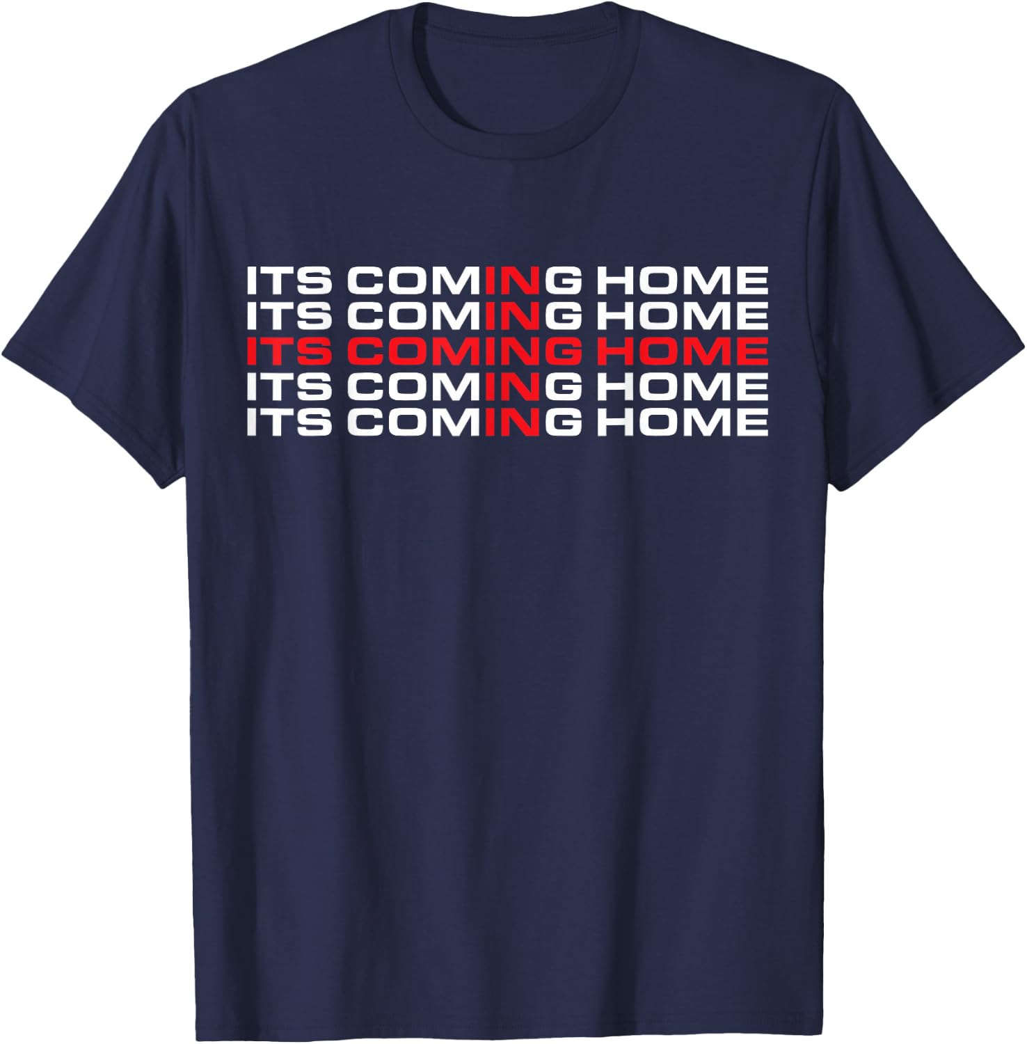 England Football Team shirt Its Coming Home - Flag Classic T-Shirt - T-Shirt | Navy