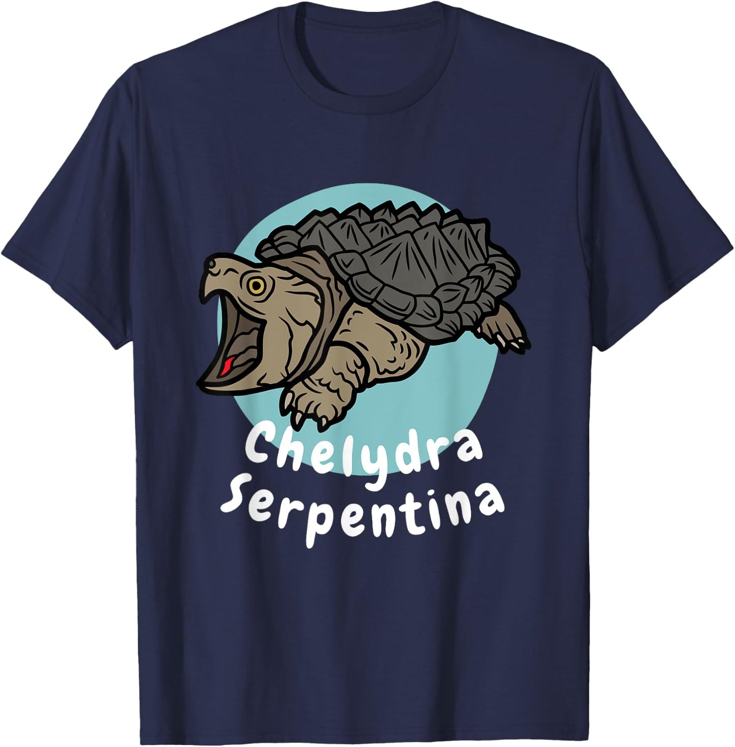 Chelydra Serpentina – Common Snapping Turtle Scientific Name T-Shirt - T-Shirt | Navy