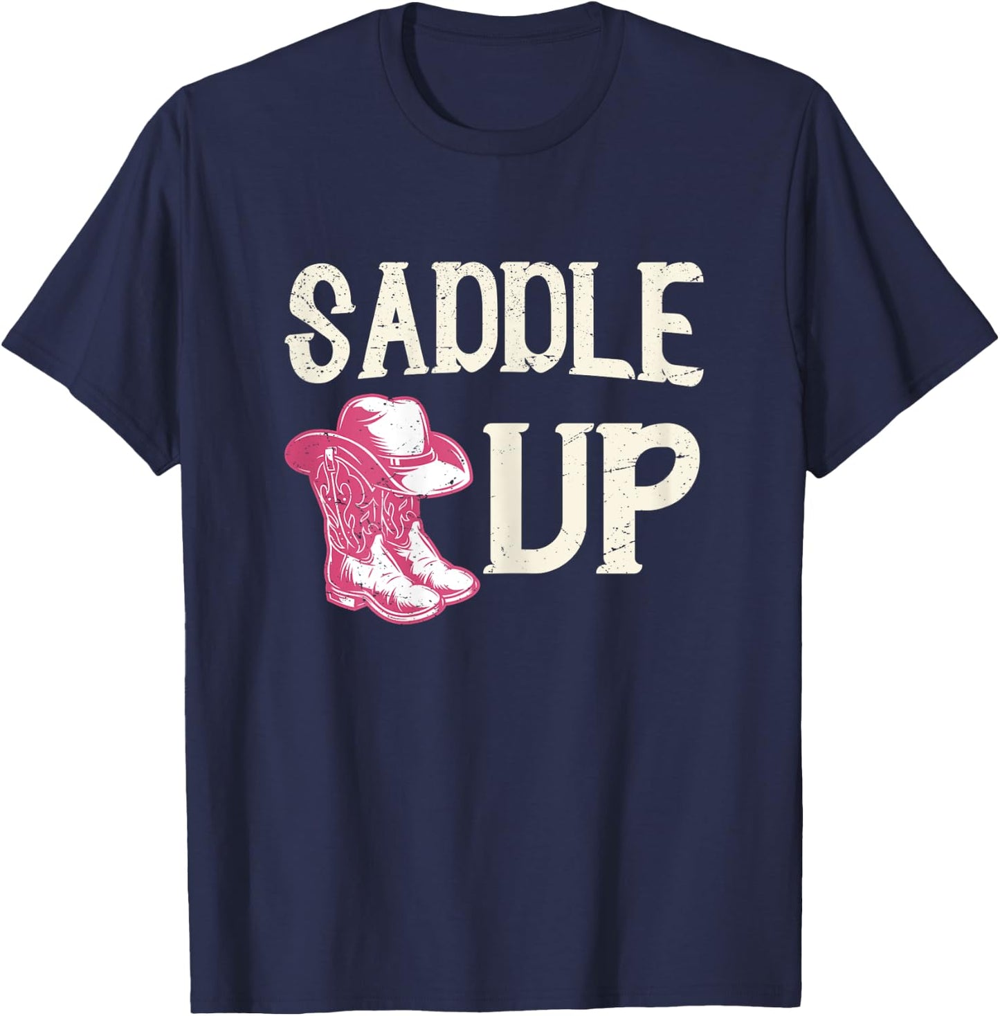 Funny Cowgirl Graphic Women Girls Cowgirl Western Rodeo T-Shirt - T-Shirt | Navy