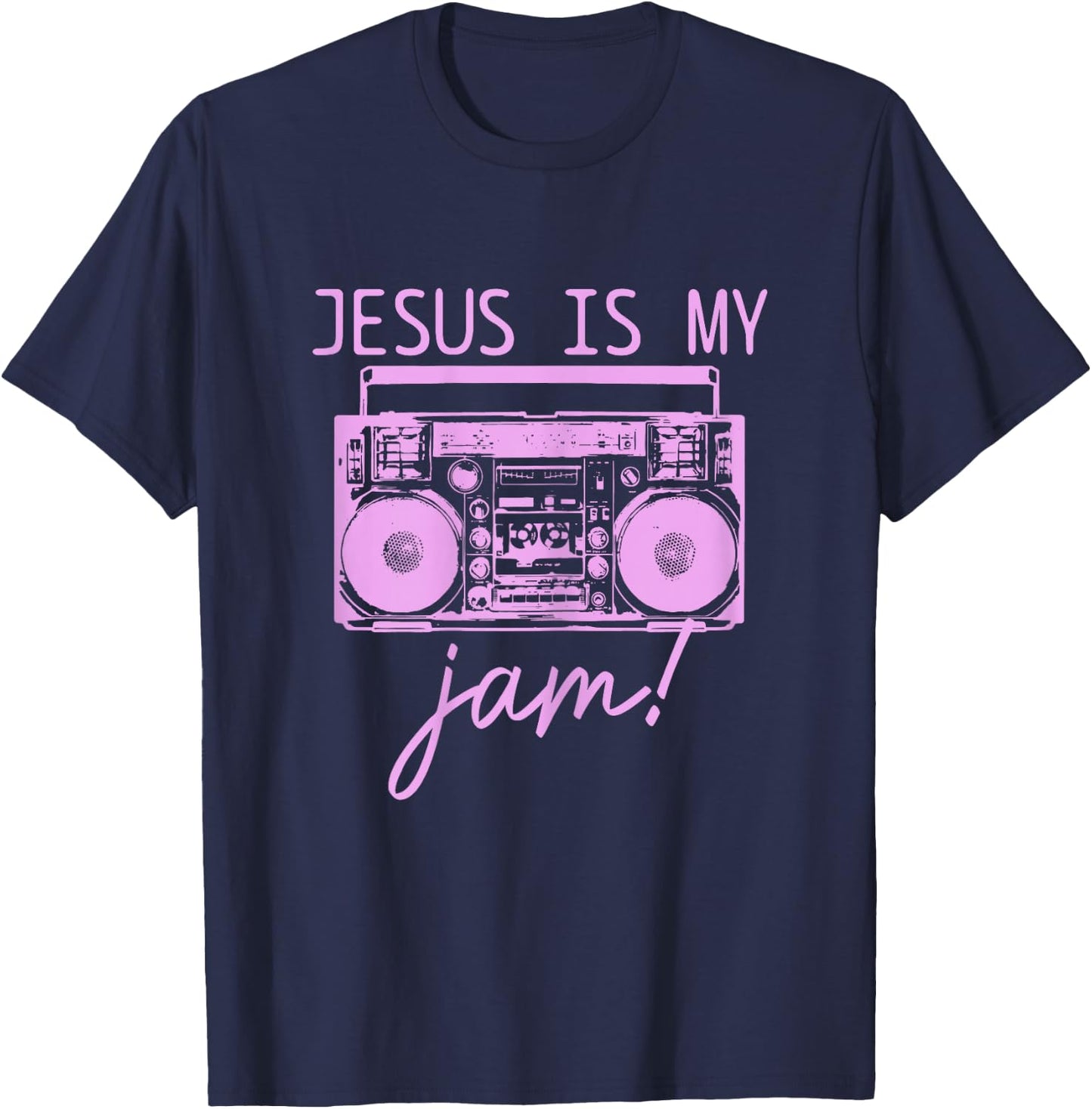Jesus Christian Music Funny Bible Pastor Faith T-Shirt - T-Shirt | Navy