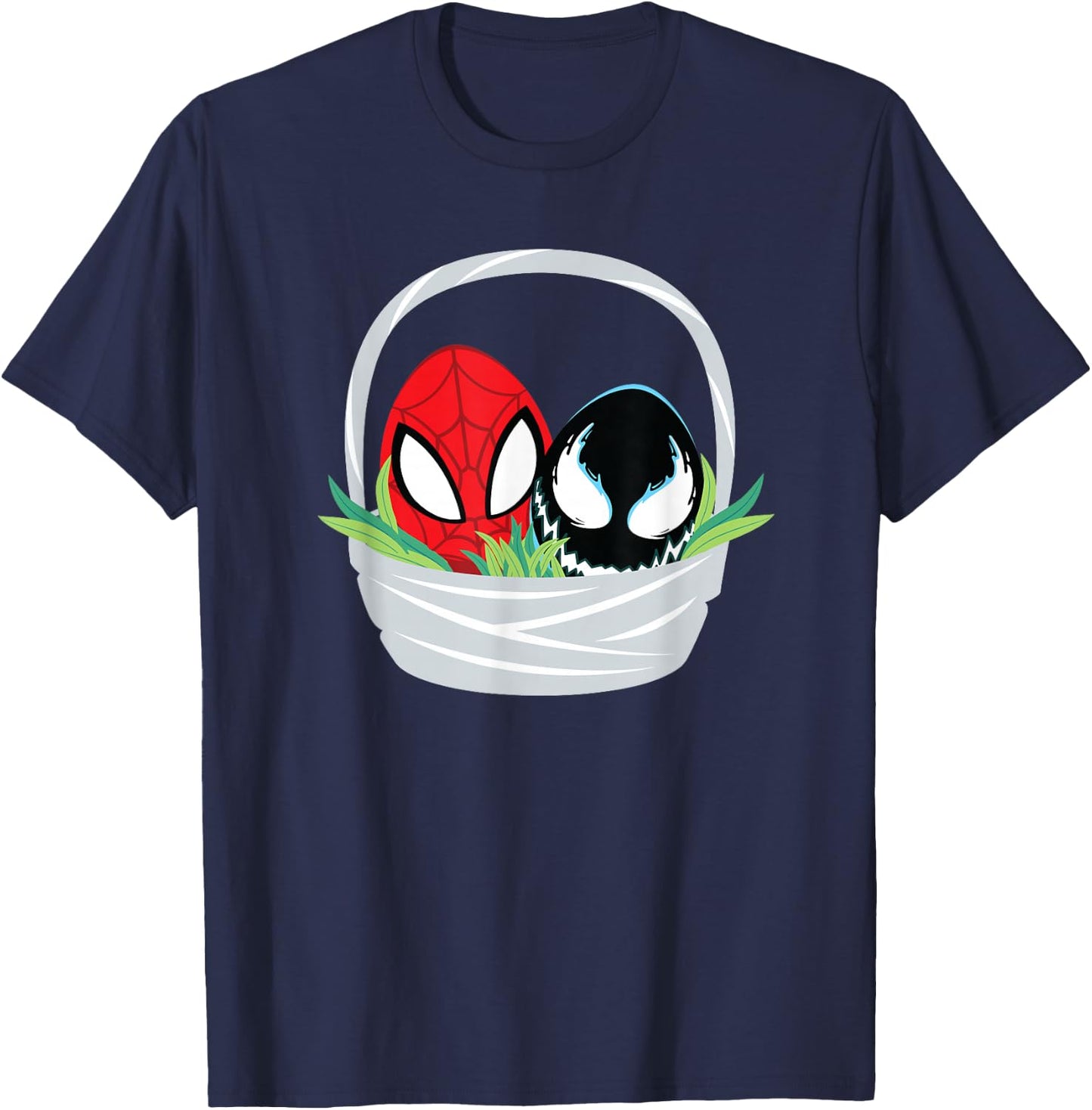 Marvel Spider-Man and Venom Easter Basket Small T-Shirt - T-Shirt | Navy