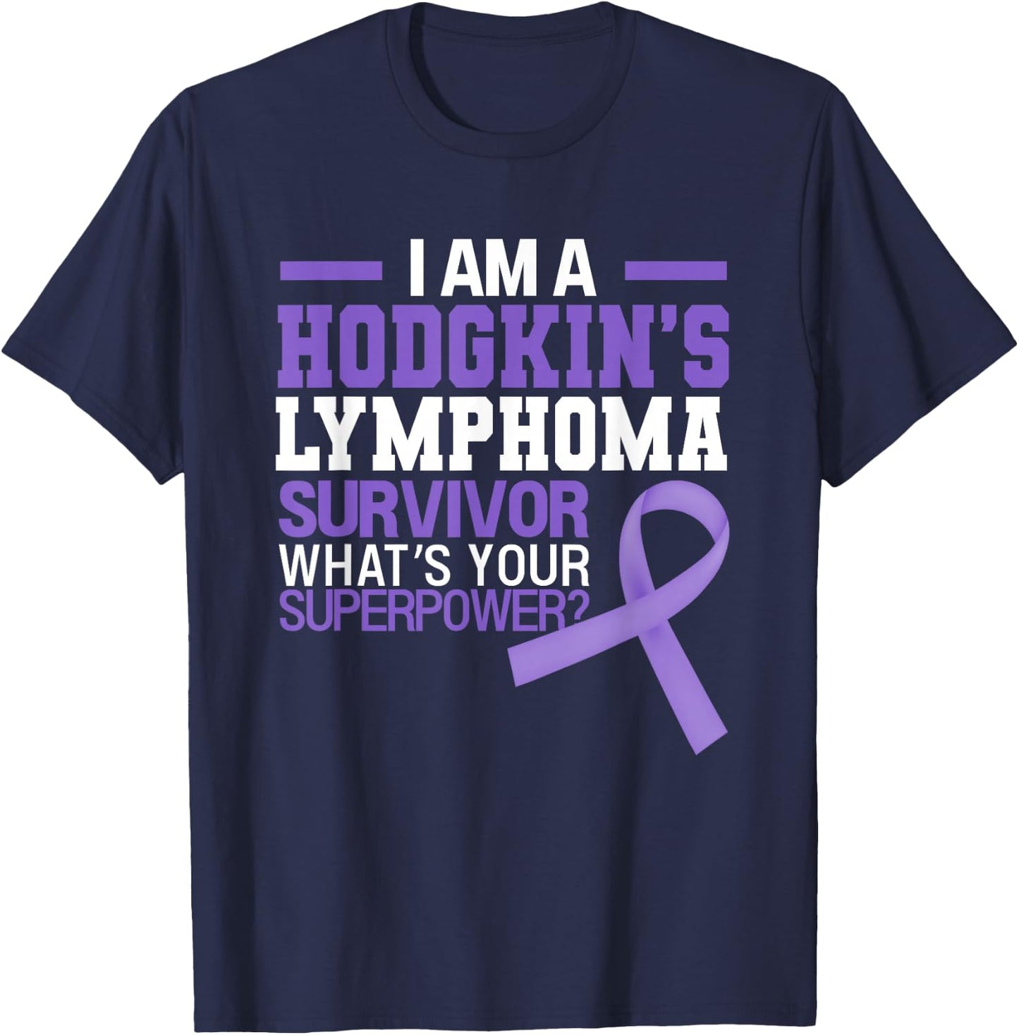 Hodgkins' Lymphoma Cancer Awareness Beat The Cancer T-Shirt - T-Shirt | Navy