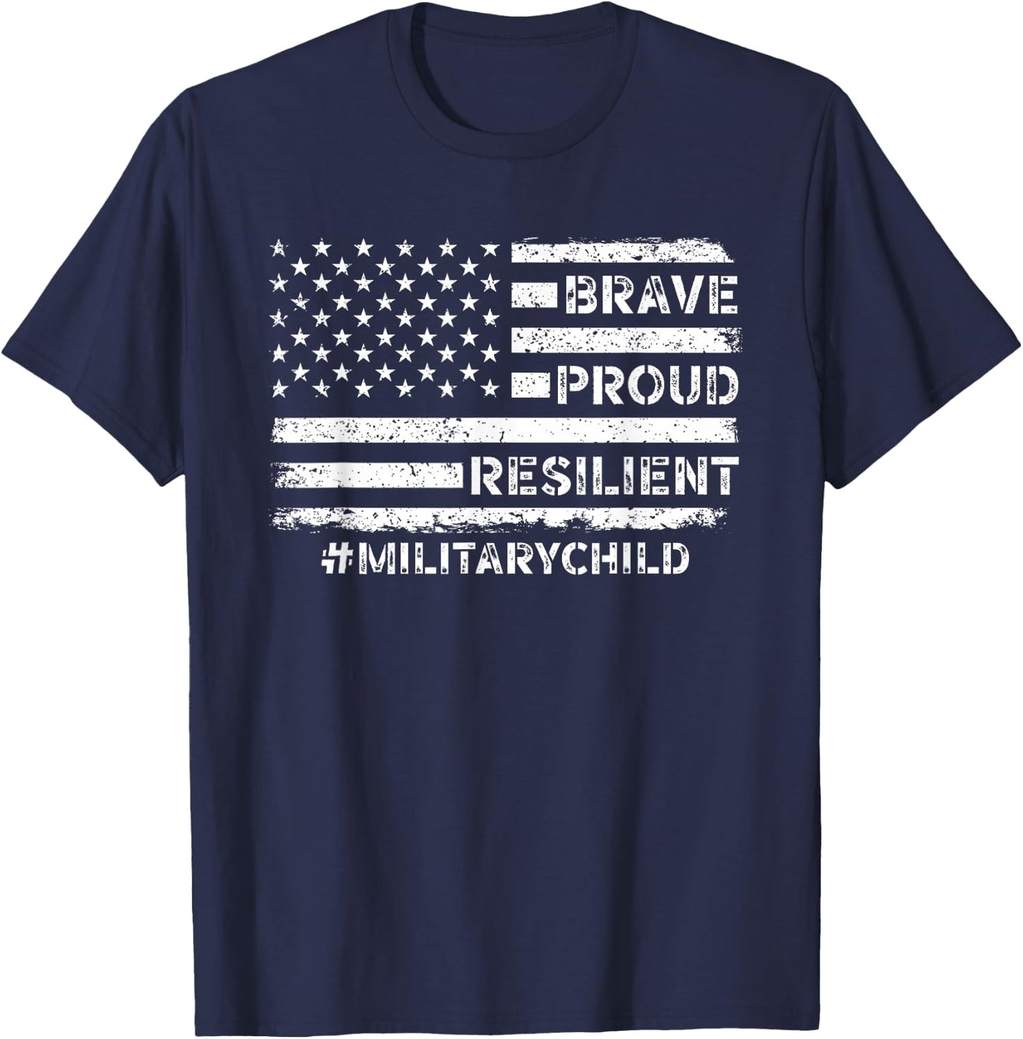 Military Kids Shirt Adult Purple 2025 Month Military Child T-Shirt - T-Shirt | Navy