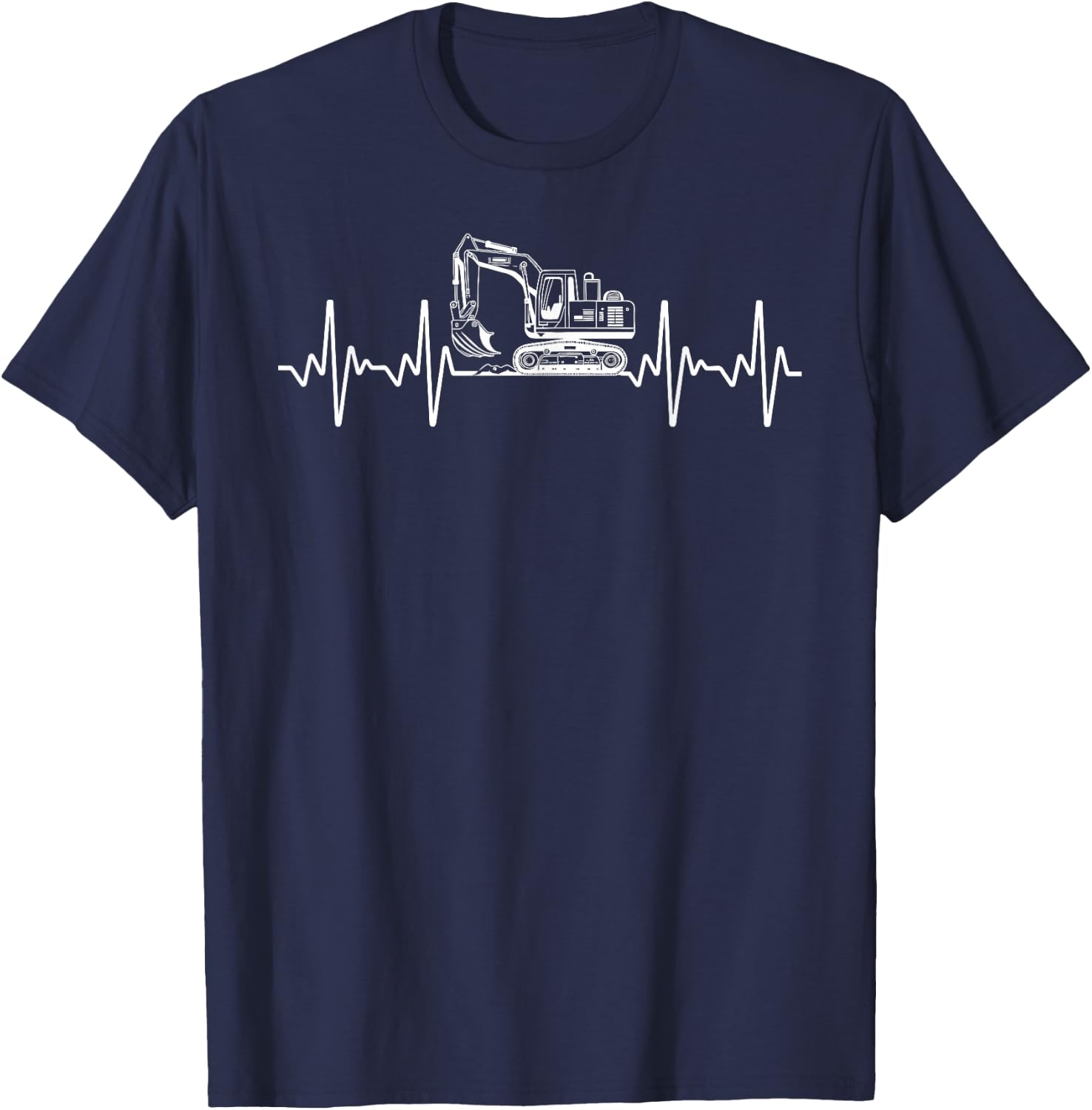 Funny Excavator Art Women Heavy Machinery Excavator T-Shirt - T-Shirt | Navy