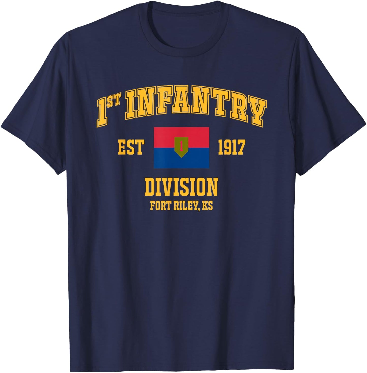 1st Infantry Division Army Big Red One T-Shirt - T-Shirt | Navy
