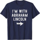 I'm With Abraham Abe Lincoln Costume Halloween Couple T-Shirt - T-Shirt | Navy