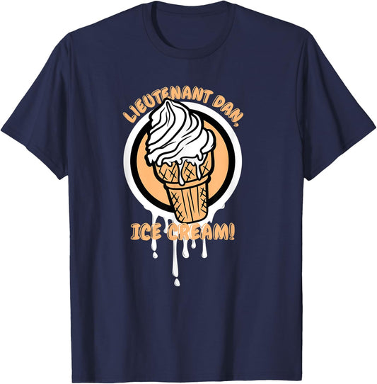 Lieutenant Ice Cream Funny Quote T-Shirt - T-Shirt | Navy