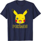 Pokémon Pikachu Cute Wink Classic Logo T-Shirt - T-Shirt | Navy