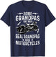 Some Grandpas Take Naps Real Grandpas Ride-Motorcycle T-Shirt - T-Shirt | Navy