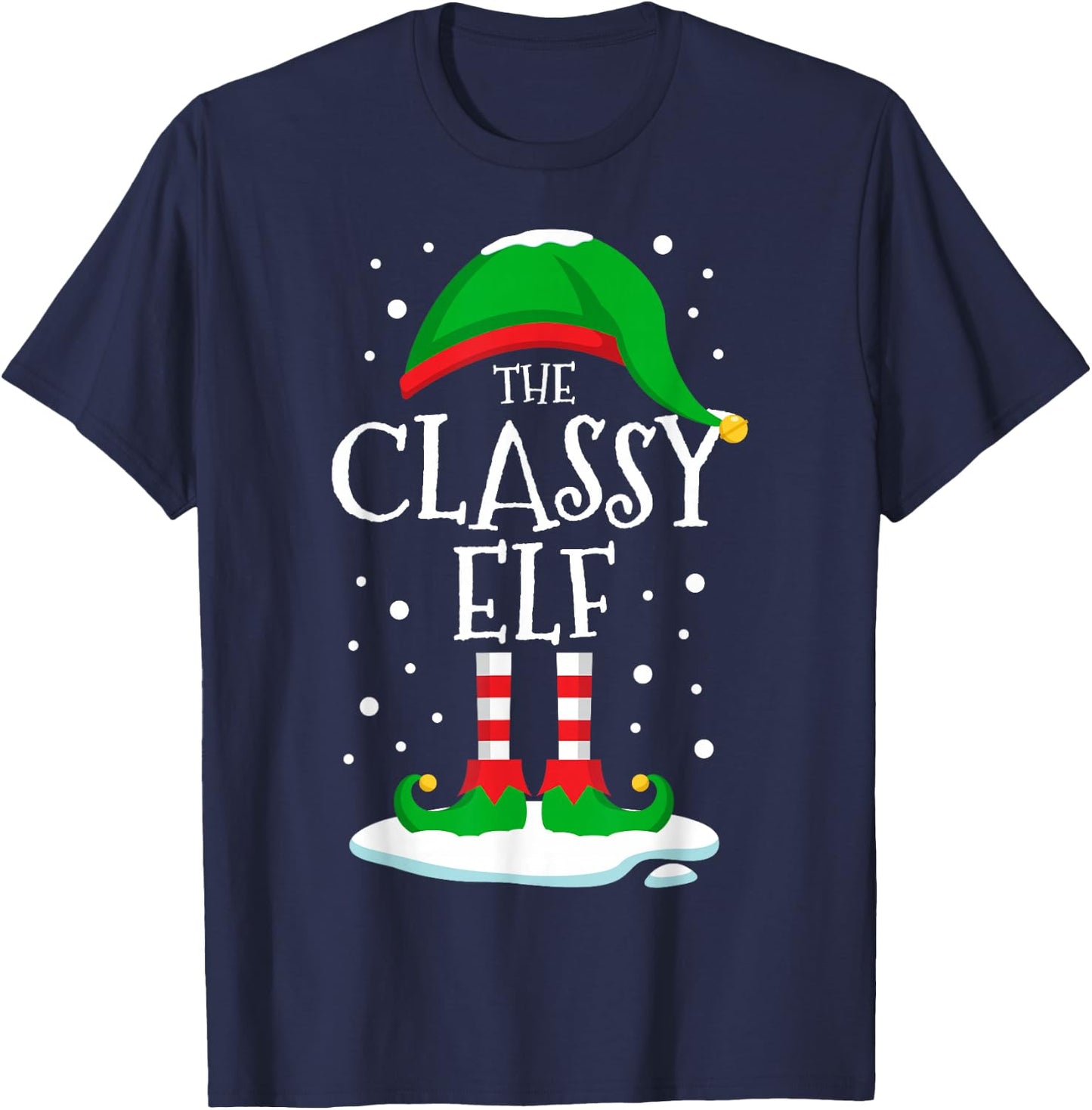 The Classy Elf Christmas Family Matching Xmas Group Funny T-Shirt - T-Shirt | Navy