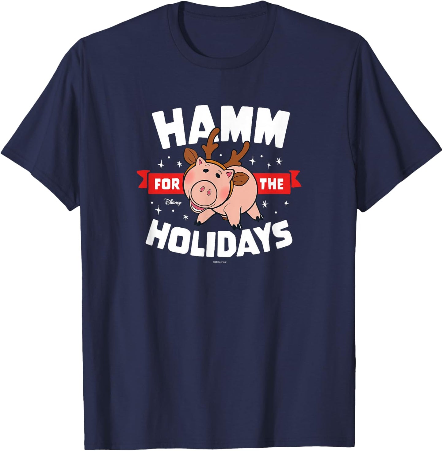 Toy Story - Hamm For The Holidays T-Shirt - T-Shirt | Navy