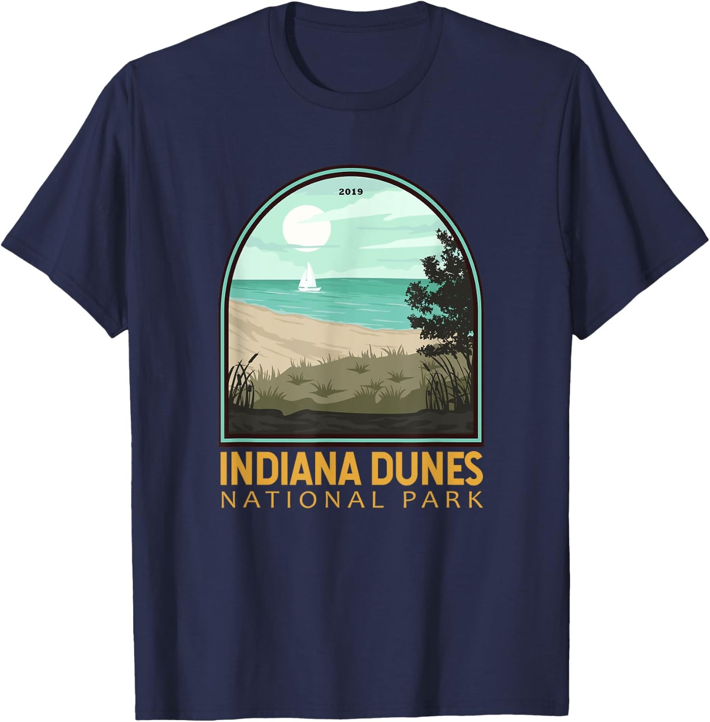 Indiana Dunes National Park Vintage Emblem T-Shirt - T-Shirt | Navy