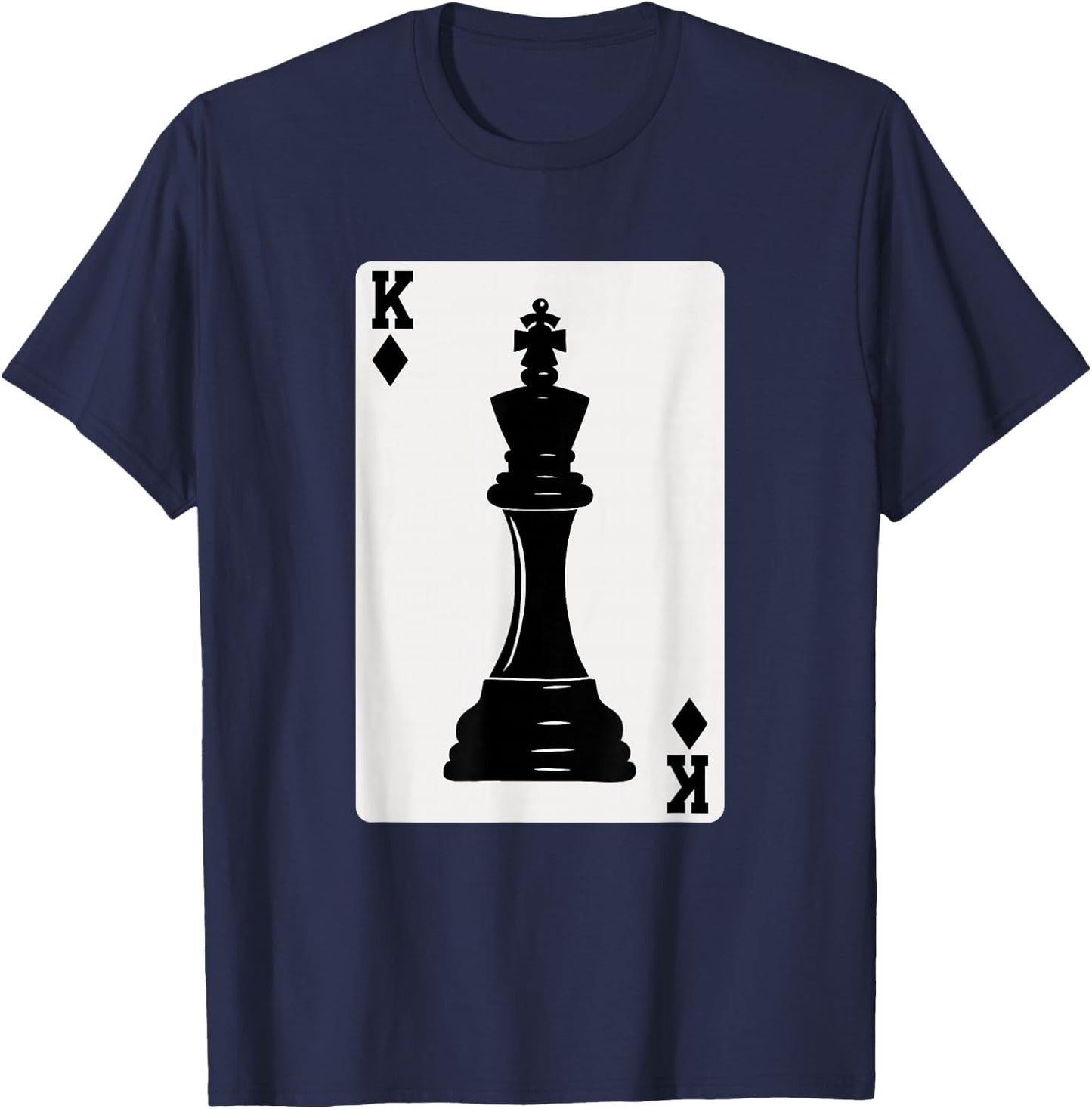 Chess King Playing Card T-Shirt - T-Shirt | Navy