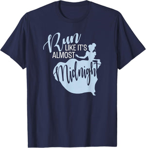 Disney Cinderella Run Like It's Almost Midnight Athletic T-Shirt - T-Shirt | Navy
