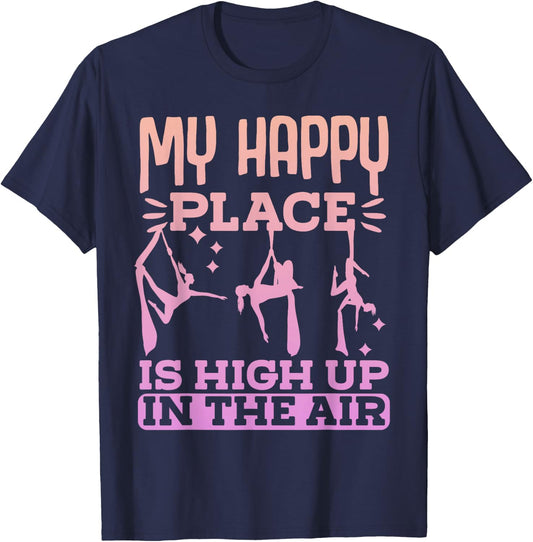Aerialist Performer Gymnastic Aerial Silks T-Shirt - T-Shirt | Navy