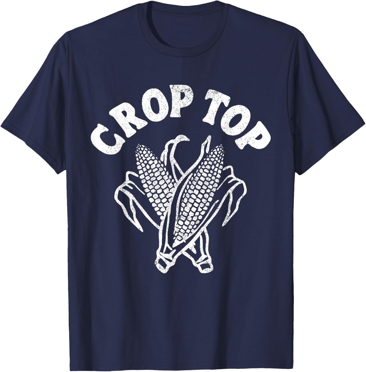 Funny Crop Top Corn T-Shirt - T-Shirt | Navy