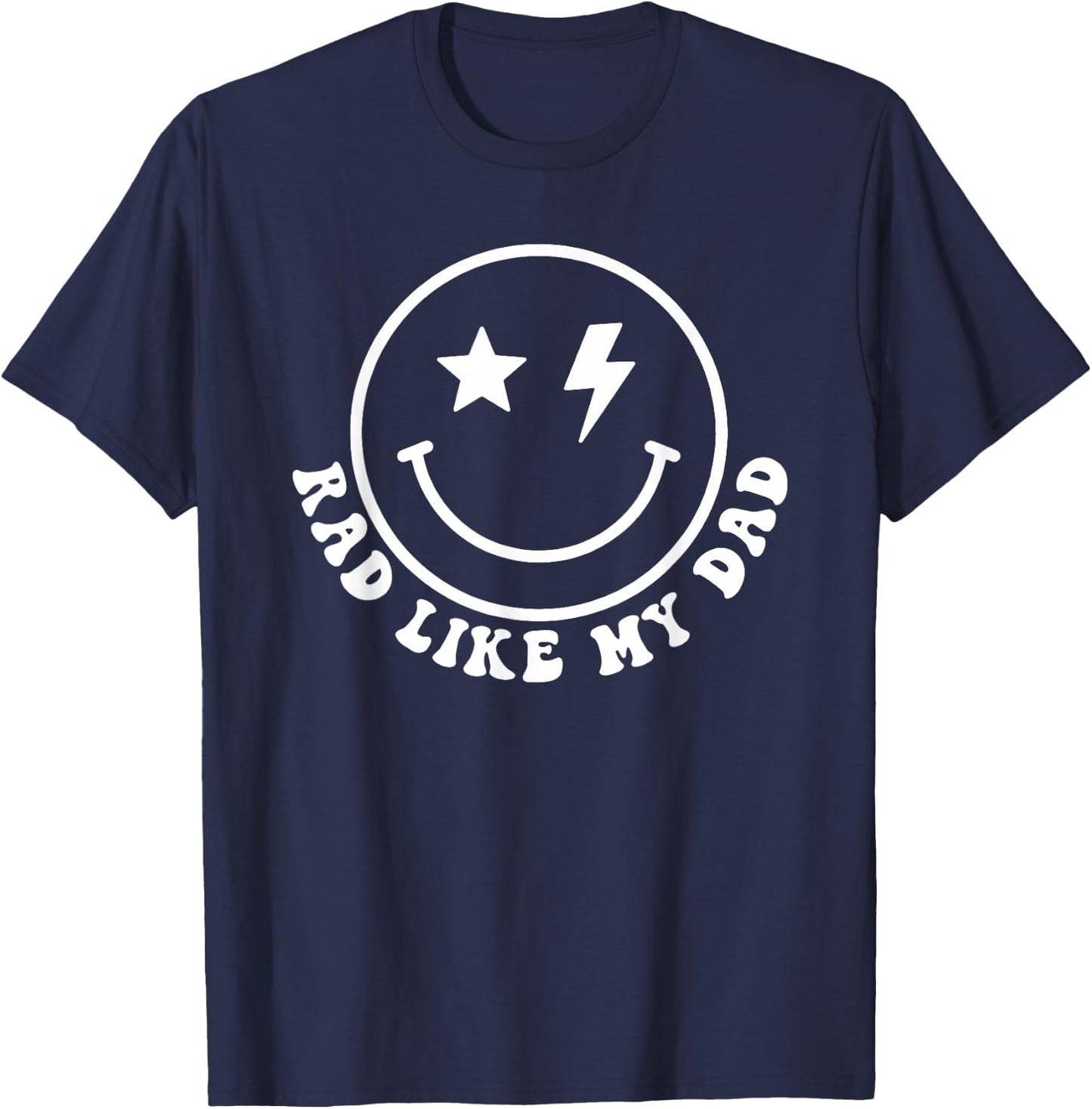 Rad Like My Dad Funny Retro I Love My Dad T-Shirt - T-Shirt | Navy