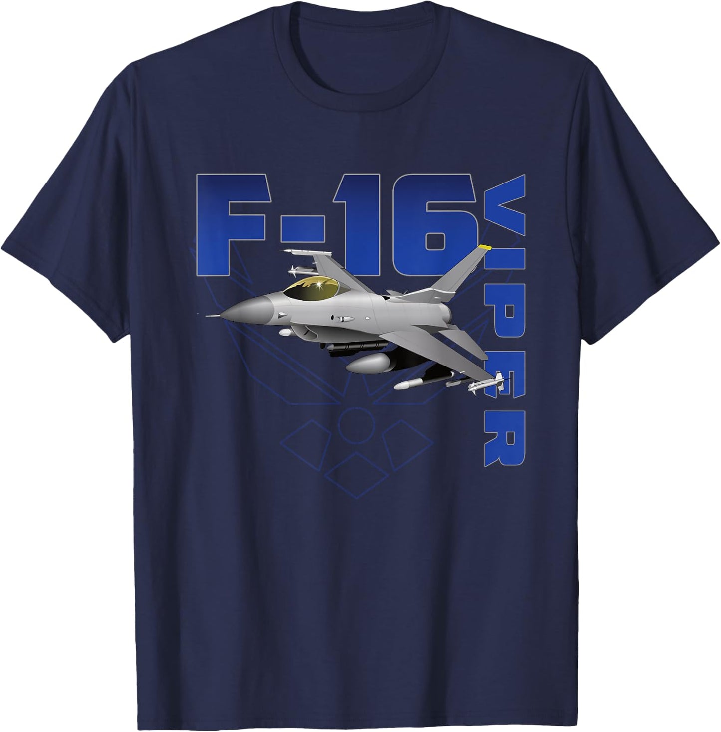 F-16 Viper Historic US Military Aircraft T-Shirt - T-Shirt | Navy