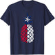 Texas Flag Pineapple | Distressed Tropical Fruit Texan Girl T-Shirt - T-Shirt | Navy