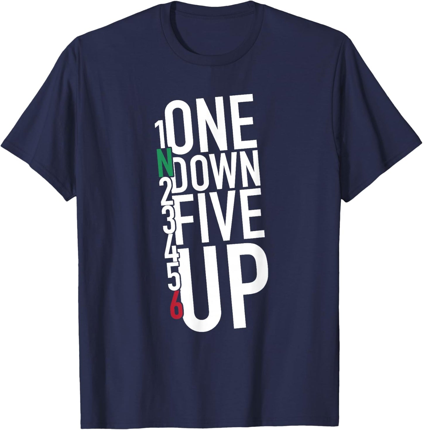 1N23456 Motorcycle Gear Shift Motorcyclist T-Shirt - T-Shirt | Navy