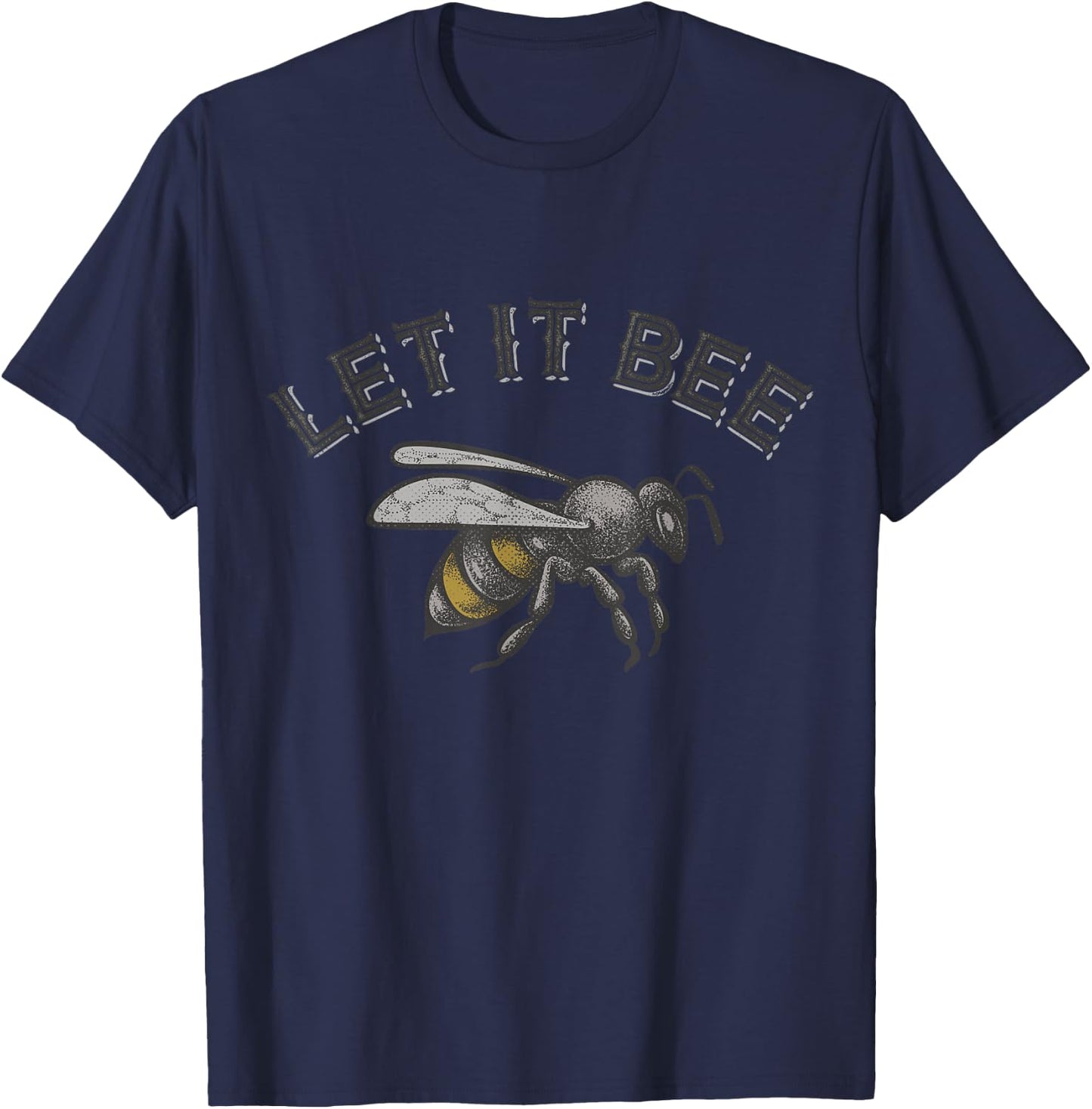 Honey Bee Keeper Clothes Men Funny Saying Let It Bee T-Shirt - T-Shirt | Navy